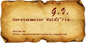 Gerstenmeier Valéria névjegykártya